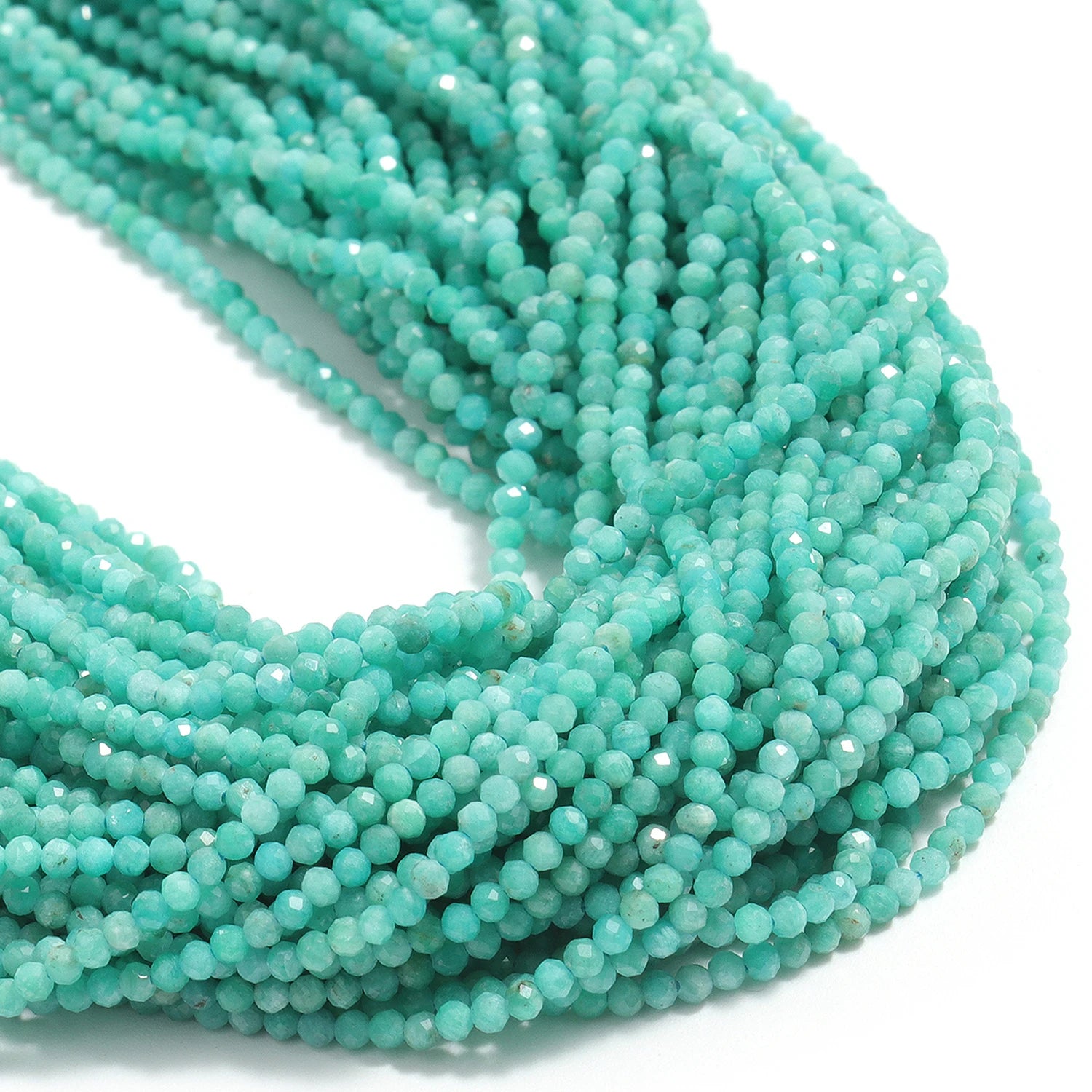 2, 3, 4mm Faceted Tiny Beads Natural Stone  Aquamarine Lapis Lazuli Tourmaline Amethyst  & More
 for Jewelry Making