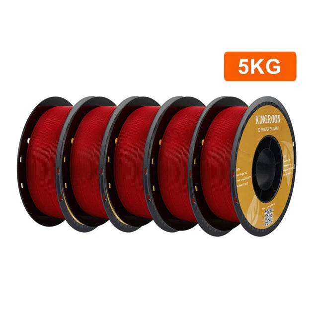KINGROON PETG 3D Printer Filament 1.75mm 5KG 10KG Mix Color 1kg/roll   Plastic For FDM