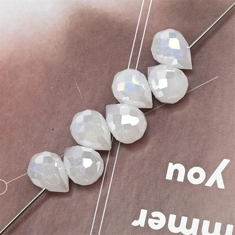 Beautiful Colors Czech Crystal Waterdrop Beads Faceted  for Jewelry Making 10x8mm 20 Pieces