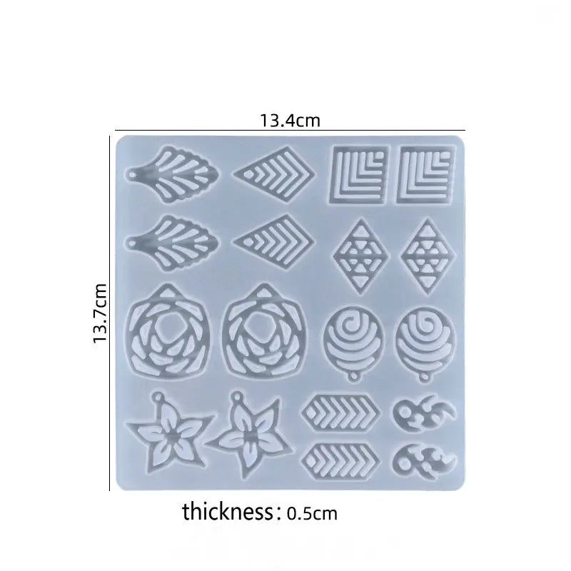 Silicone Mold Epoxy Resin Molds For Jewelry Making Necklaces Keychains Earrings Pendants