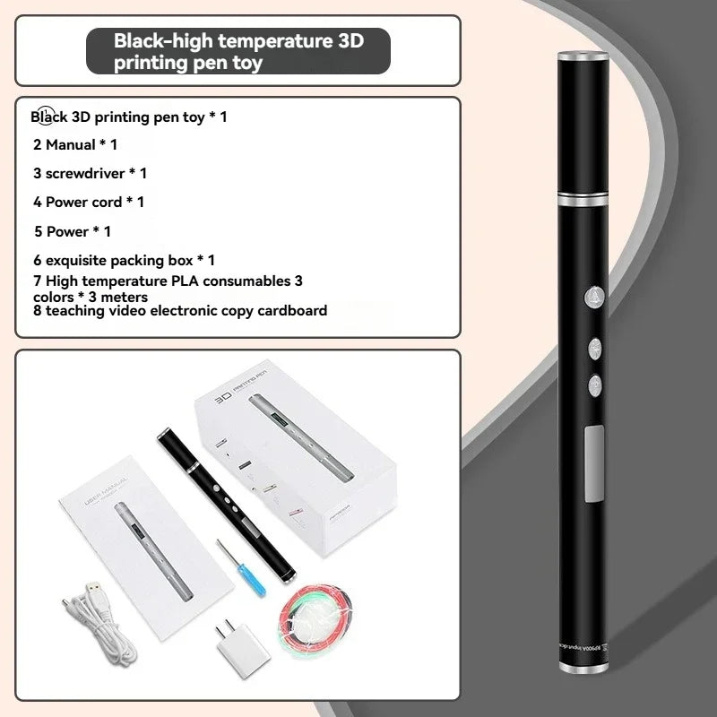 New RP900A 3d Slimmest Pen Kit  OLED Screen+6-Speed Speed Regulation, Professional Operation More Precise
