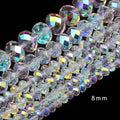 Austrian Crystal AB Faceted  Rondelle Beads