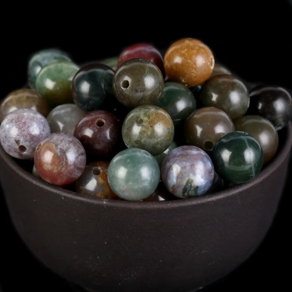 Natural Round  Stone Beads For Jewelry Making