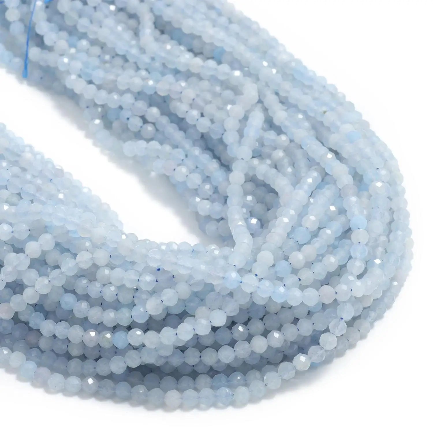 2, 3, 4mm Faceted Tiny Beads Natural Stone  Aquamarine Lapis Lazuli Tourmaline Amethyst  & More
 for Jewelry Making