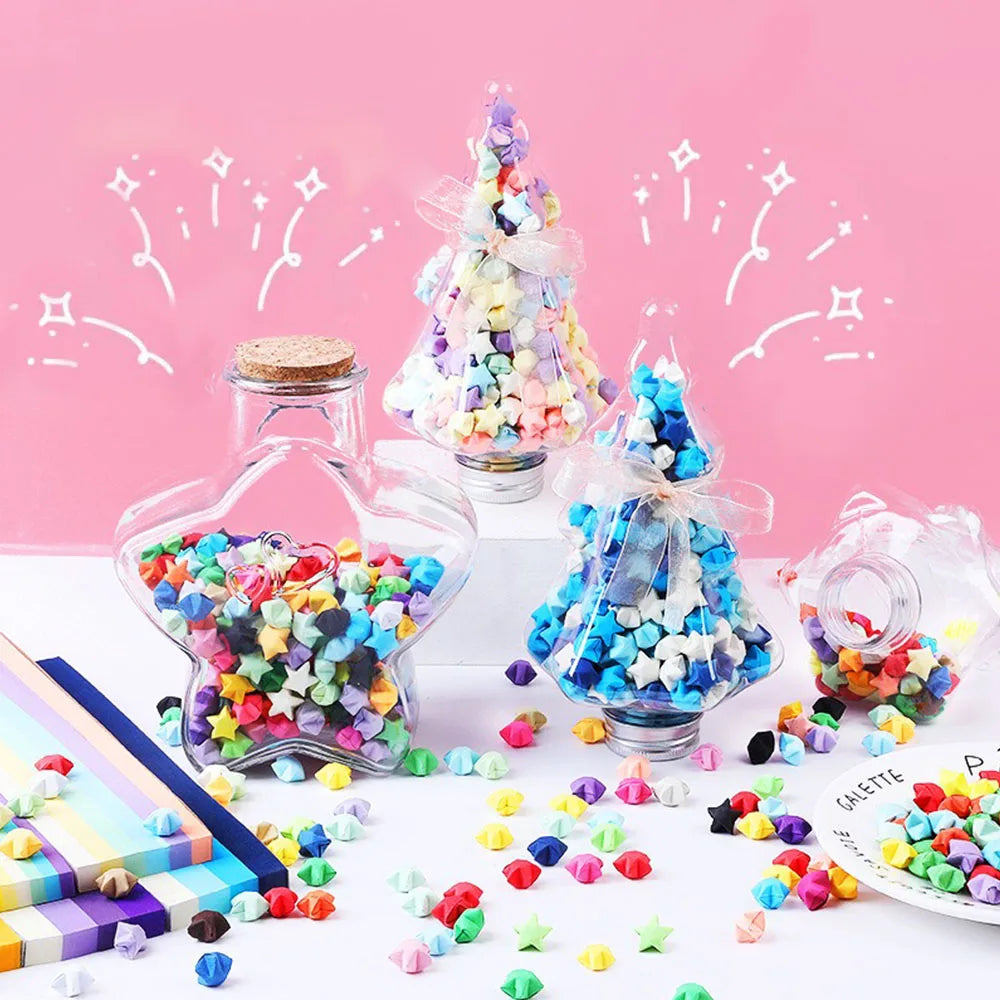 Rainbow Gradient Double Sided Origami Paper Stars