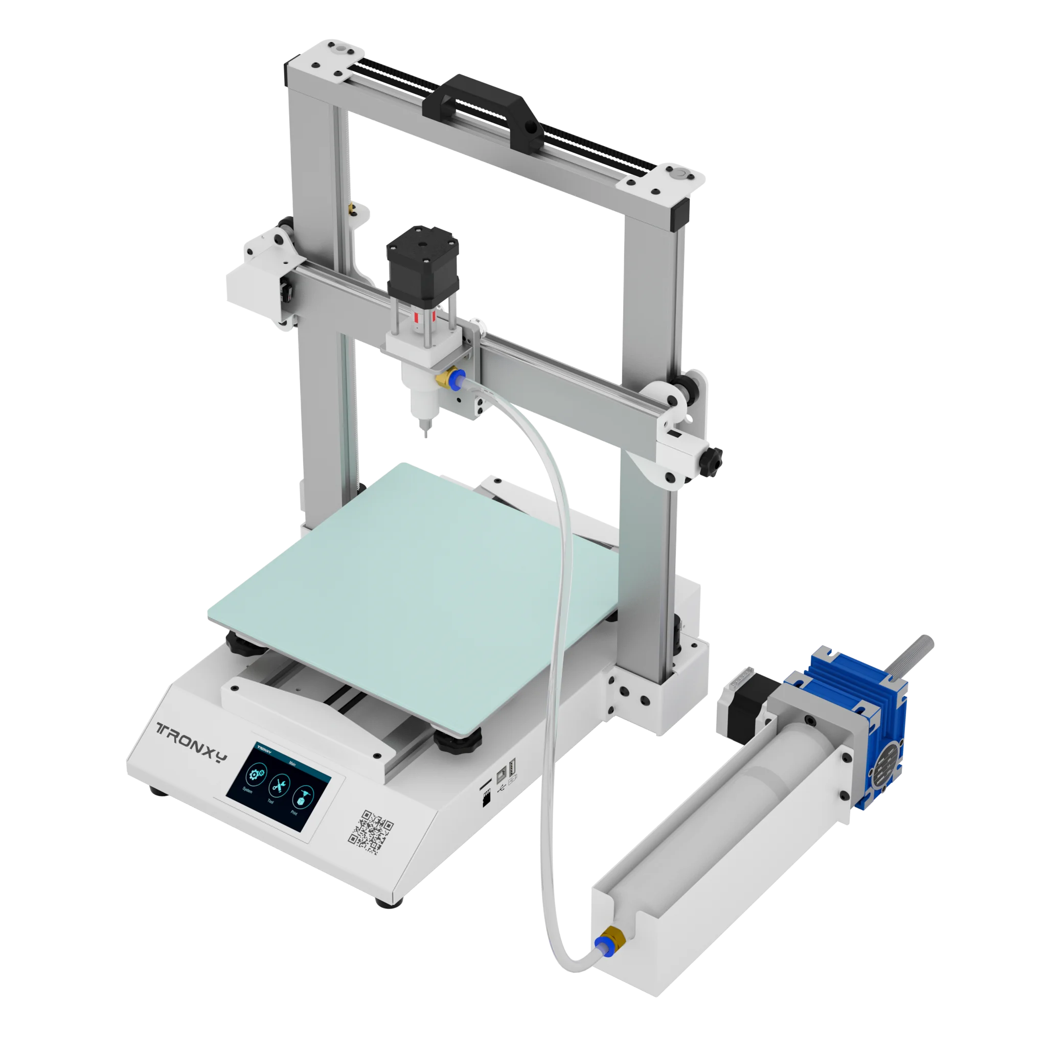 MOORE 2 Pro Ceramic & Clay 3D Printer 255x255x260mm Build Size 3.5-Inch Touch Screen C Feeding System Electric Putter