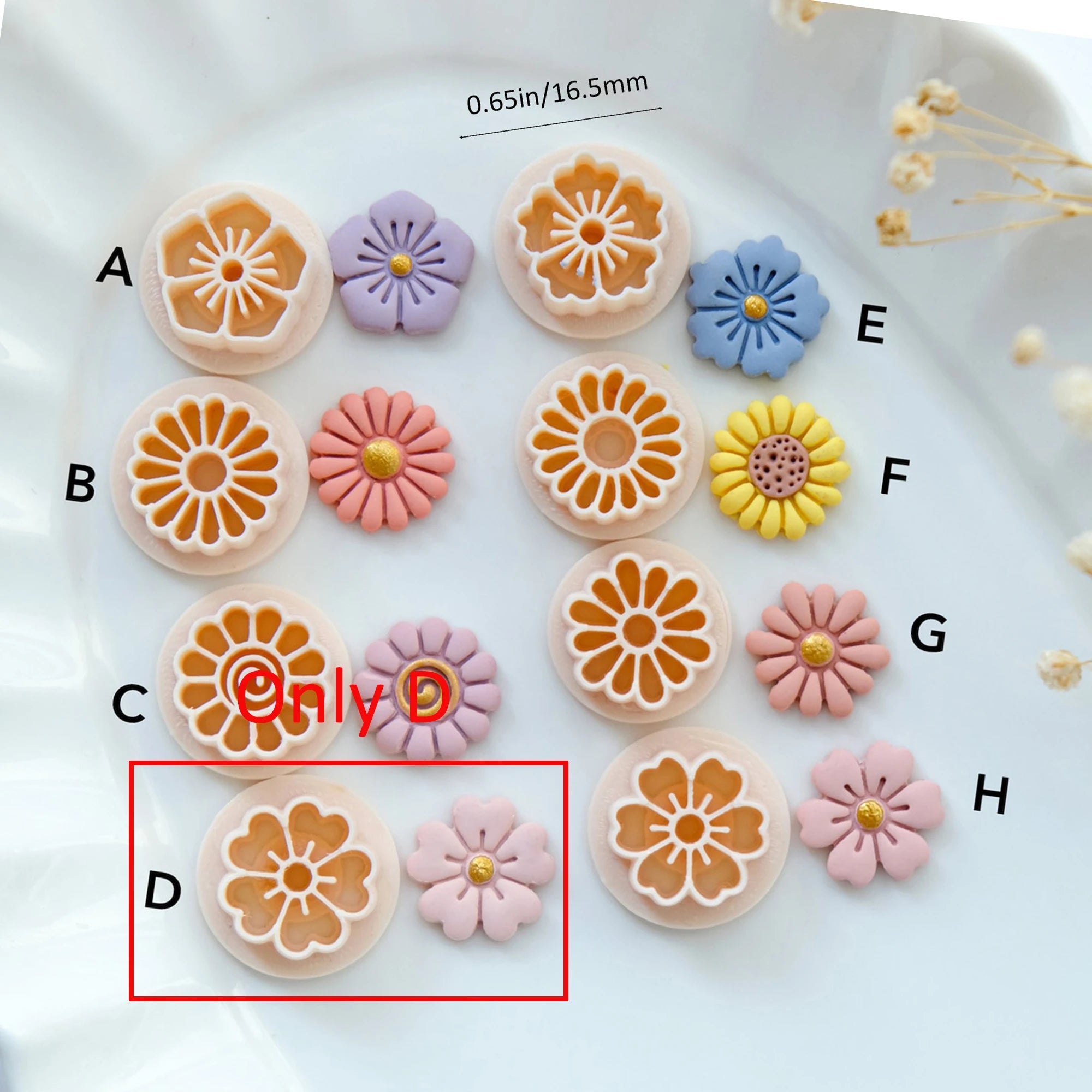 Spring Flower  Polymer Clay Cutters