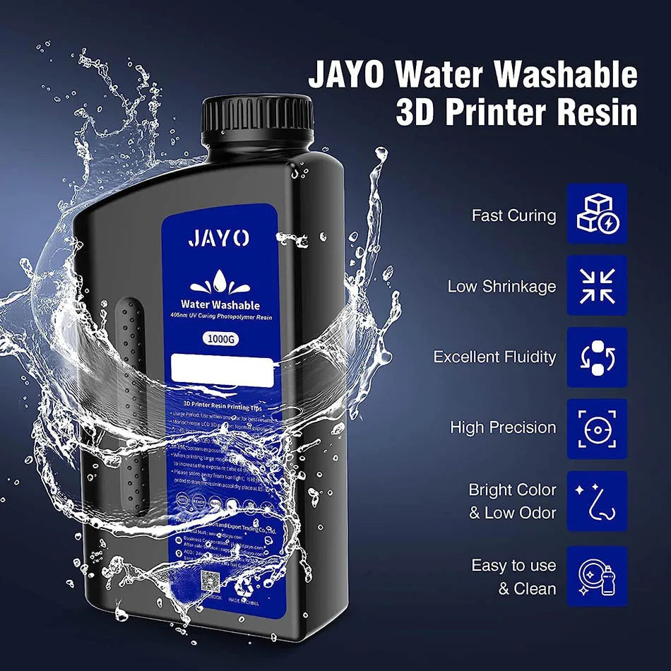 JAYO Water Wash  405nm UV Resin 10kg ABS Like 3D Printer Resin  Standard Rapid Photopolymer Resin for LCD/DLP/SLA