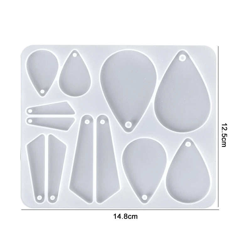Silicone UV Epoxy Resin Mold Earring, Pendant,  Necklaces Heart  Keychain