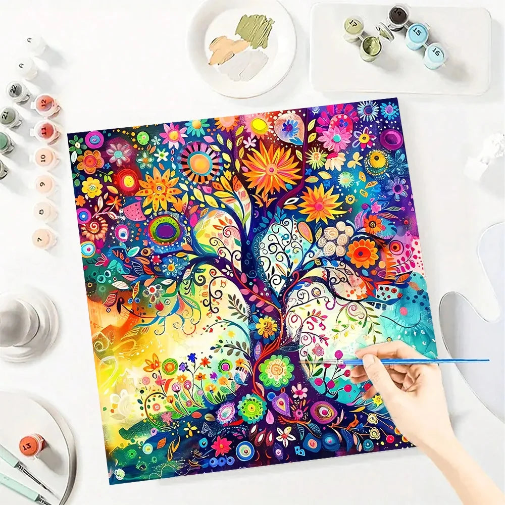 Colorful Trees Paint By Numbers Kit