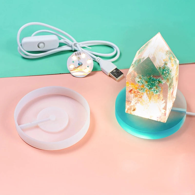 Lighted Lamp  Holder Mold  Resin Kit