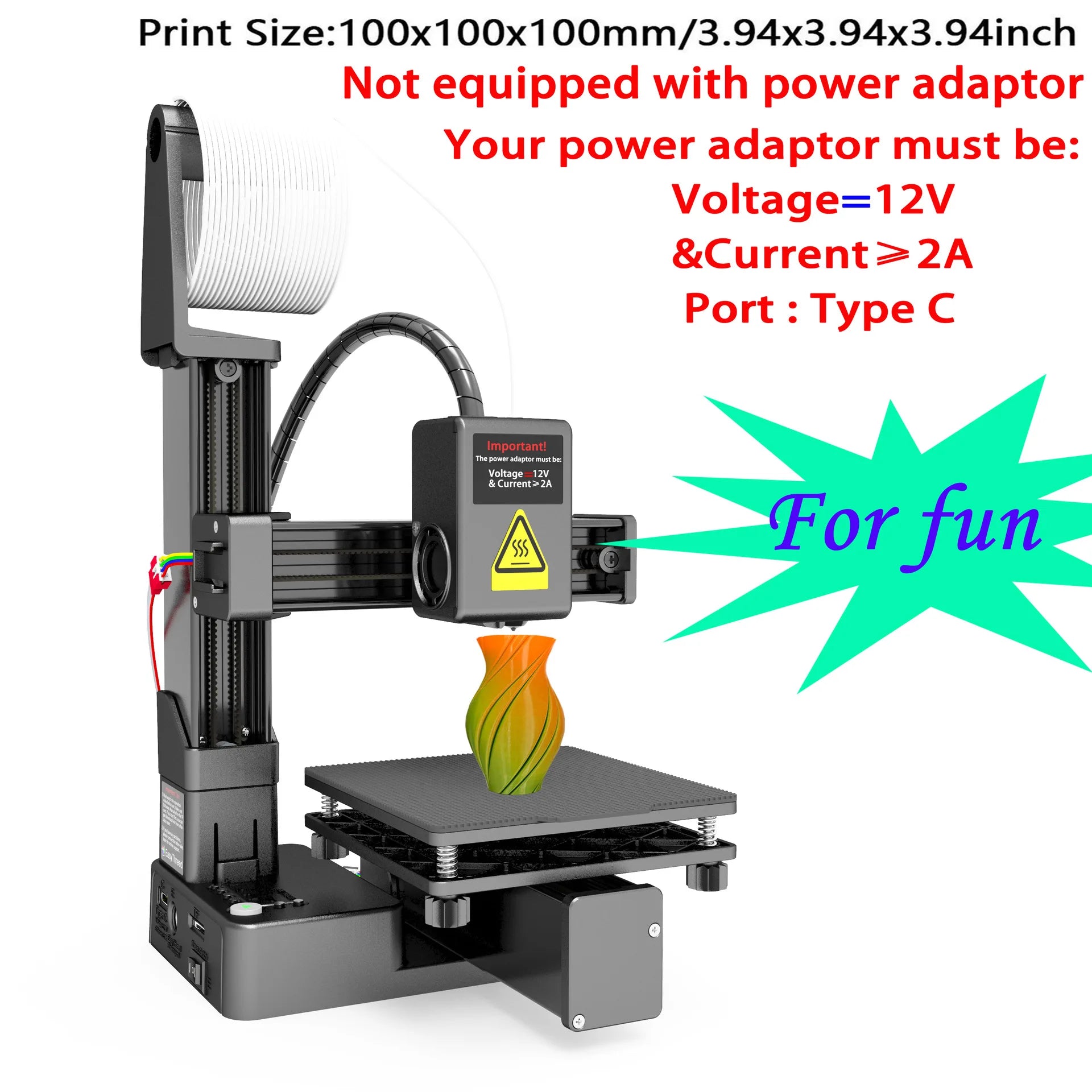K10 Entry Level 3D Printer Mini Desktop Printing Machine Compatible with PLA TPU 1.75mm Filament Ideal for Kids Students Beginners  Printing Projects Compact Portable Design Easy to Operate Quiet Operation with One Key Printi