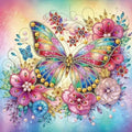 5D Butterfly Diamond Art Kits for Beginners & Adults, Crystal Rhinestones