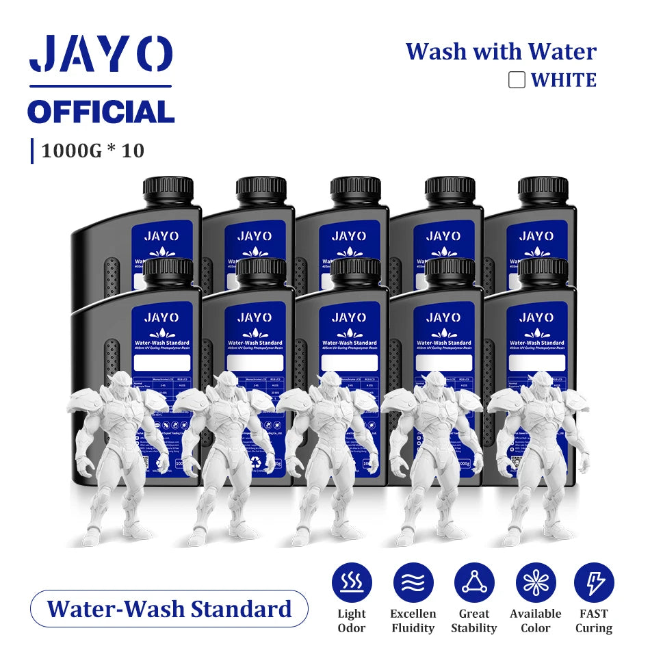 JAYO Water Wash  405nm UV Resin 10kg ABS Like 3D Printer Resin  Standard Rapid Photopolymer Resin for LCD/DLP/SLA