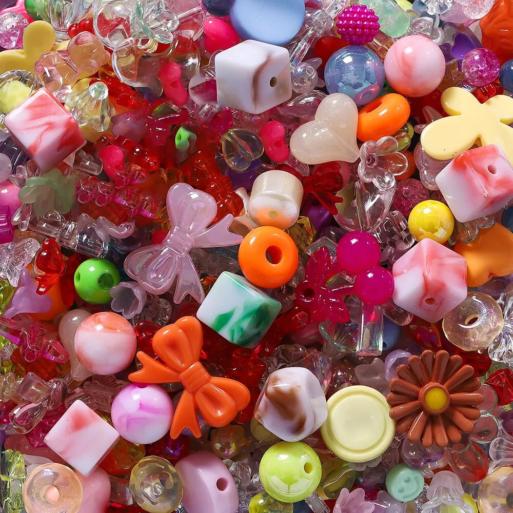 Multi Style & Color Combinations Acrylic Beads
