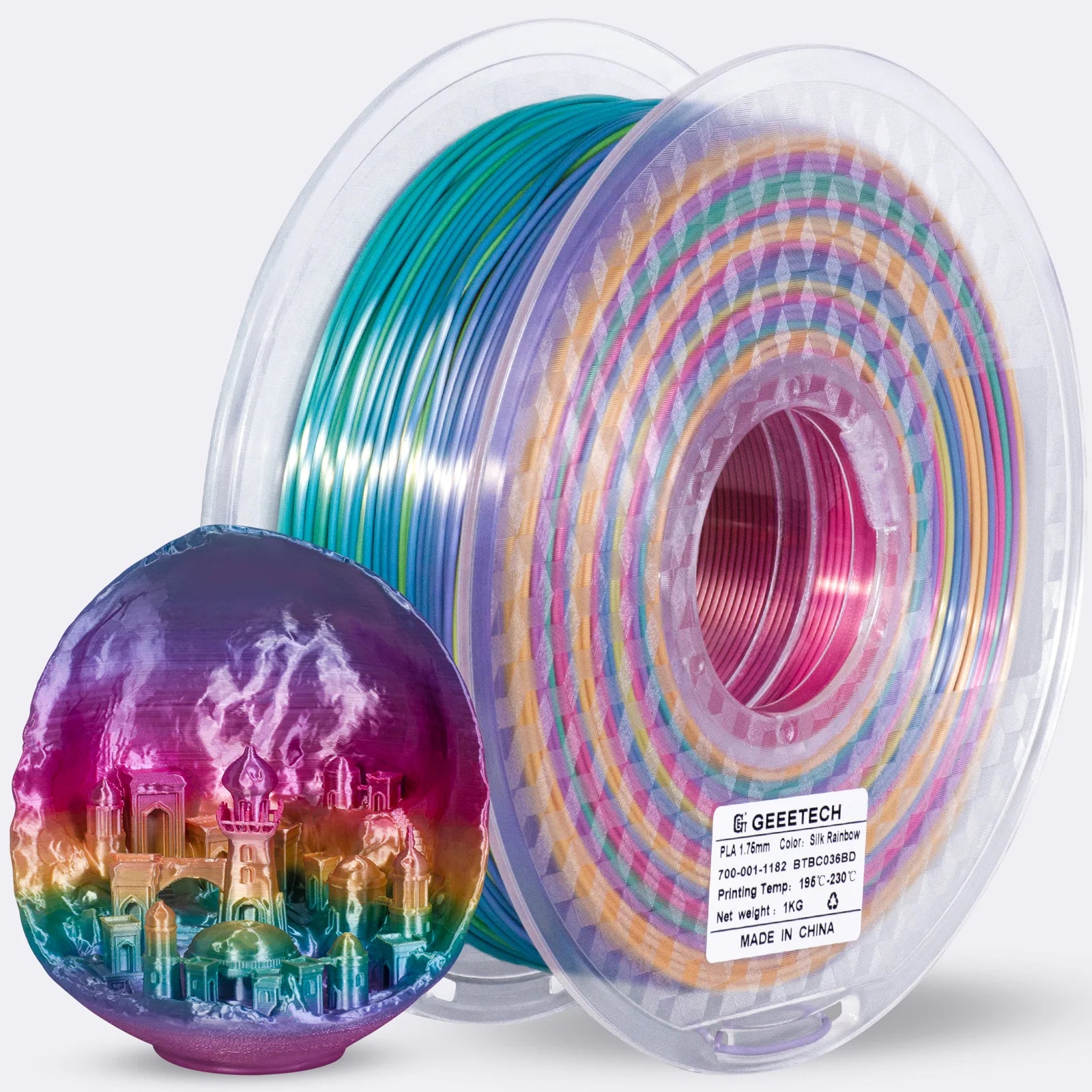 Geeetech 3d printer Filament PLA PETG Plastic 1kg 1.75mm,Tangle-Free,  wire materials, black, white, vacuum packaging