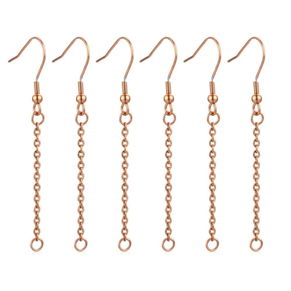 Stainless Steel Dangle Earring Wires Extension Chain Connector Hypoallergenic  Jewelry Findings 10pcs
