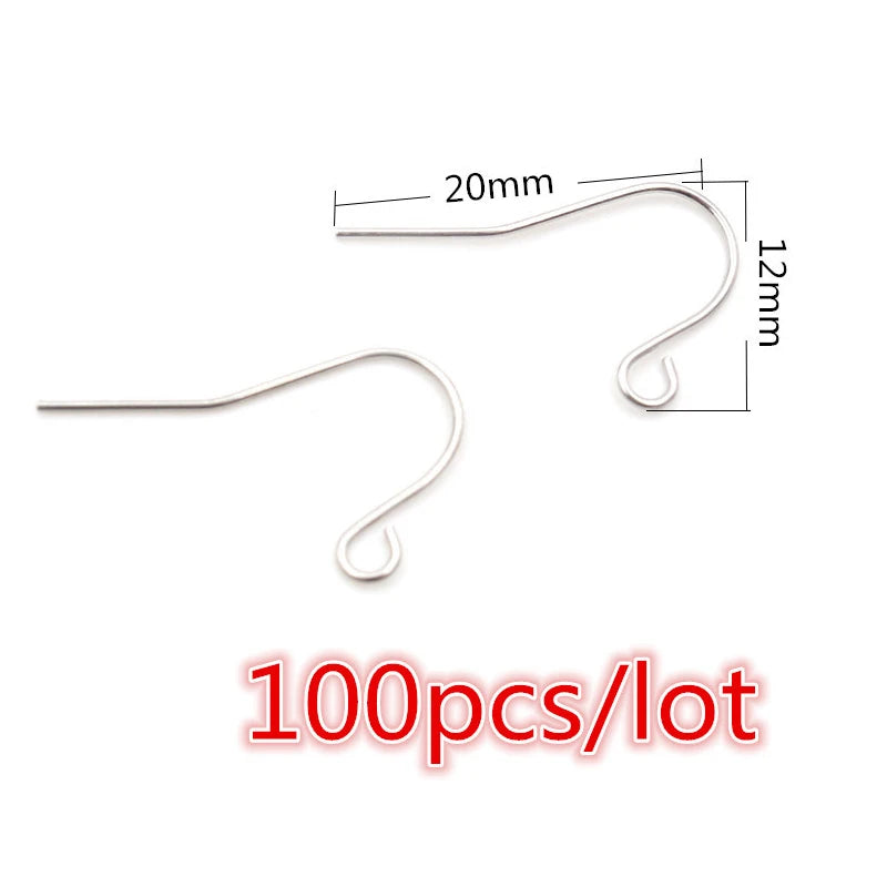 Stainless Steel Earrings Ear Wires  Jewelry Making Findings  30-100 Pieces