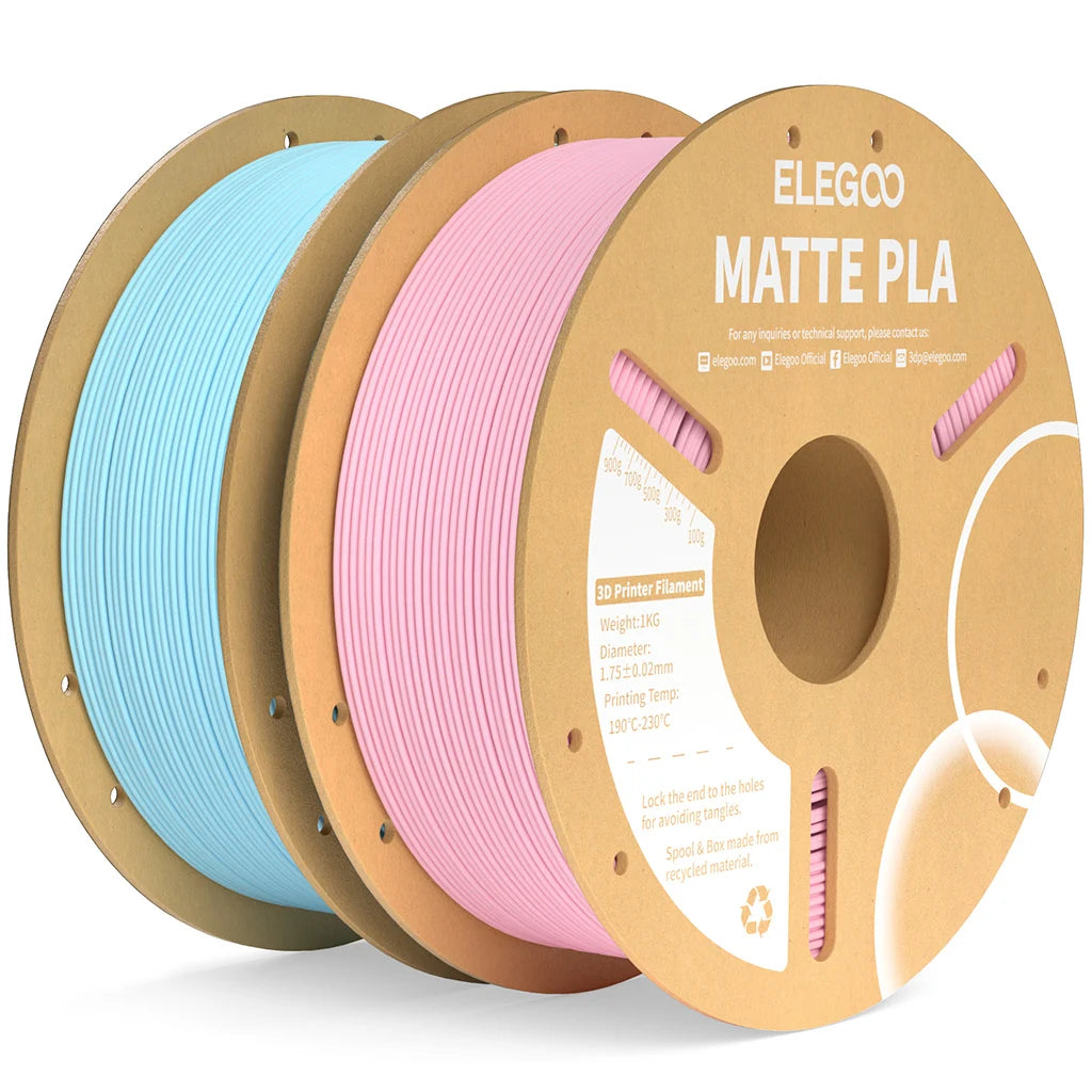 Matte Filament PLA 1KG for FDM 3D Printer PLA ELEGOO Dimensional Accuracy +/- 0.02mm