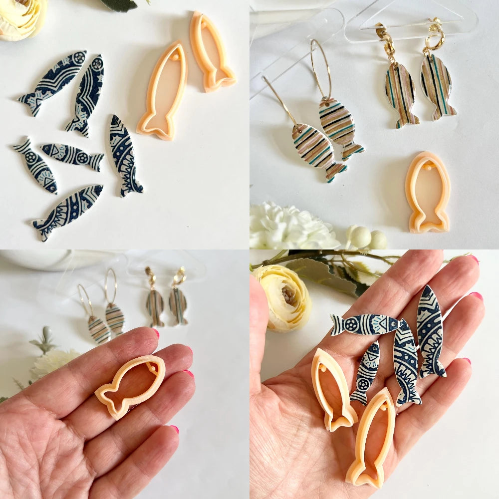 Fish Polymer Clay Cutters 3 sizes Earrings