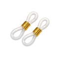 Eyeglass Chain End Adjustable Spring Rubber End Connector for Eye Glasses Sunglasses Cord Holder 50Pcs