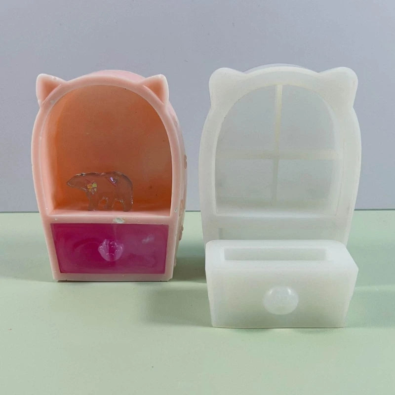 Resin Molds Cat Ears 3D Twisted Trinket Drawer
