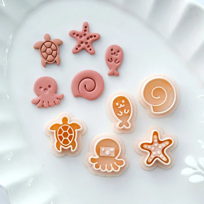 Ocean Theme Polymer Clay Earring Cutters 5Pcs/Set