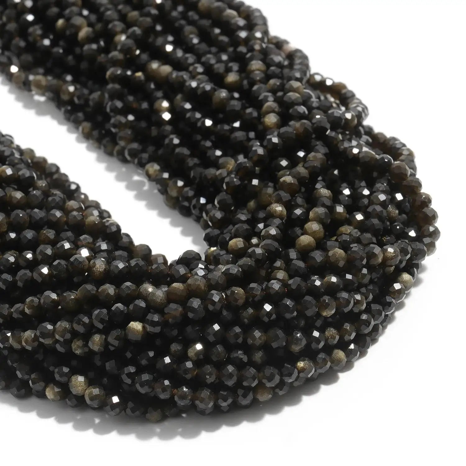 2, 3, 4mm Faceted Tiny Beads Natural Stone  Aquamarine Lapis Lazuli Tourmaline Amethyst  & More
 for Jewelry Making