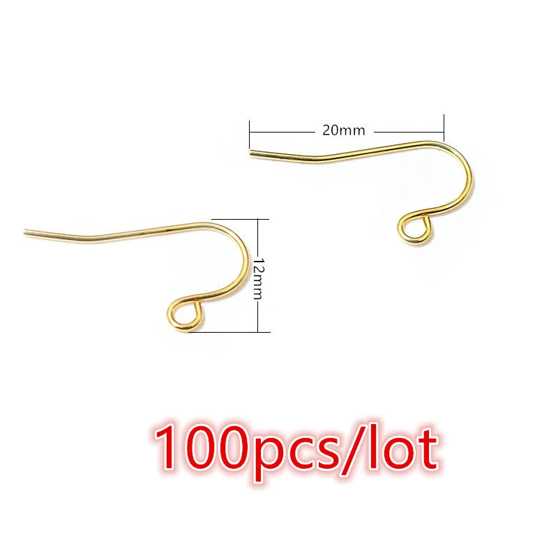 Stainless Steel Earrings Ear Wires  Jewelry Making Findings  30-100 Pieces
