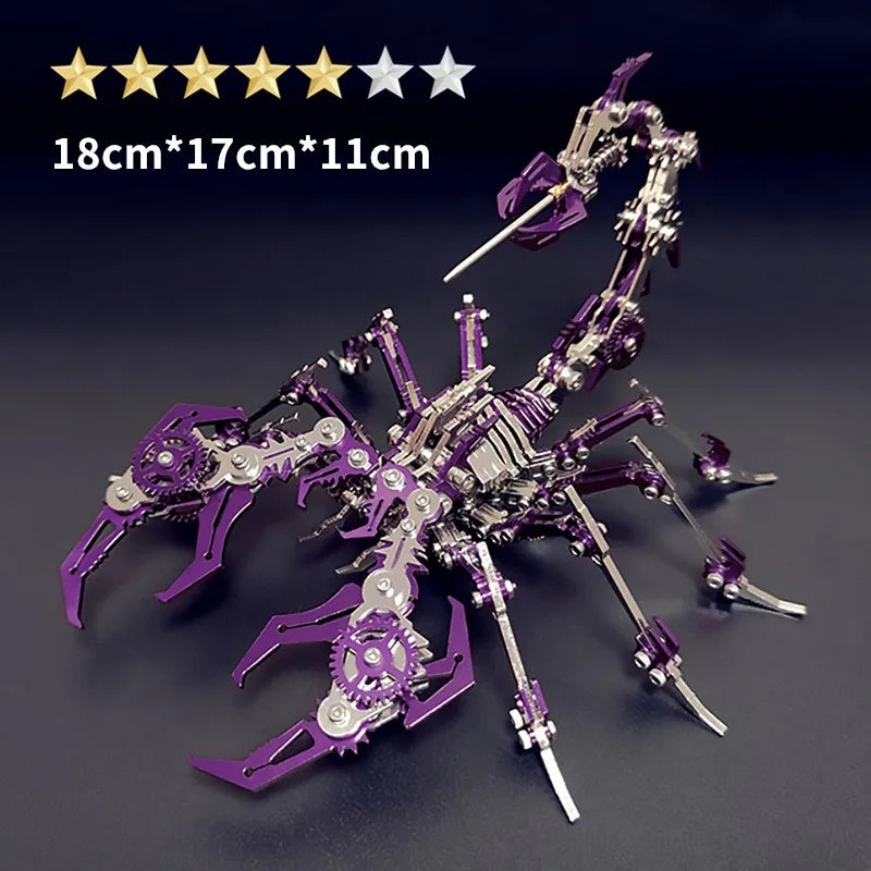 3D Metal Stainless Steel Puzzle Kit Scorpion King  Model  High Difficulty for Adults Teens