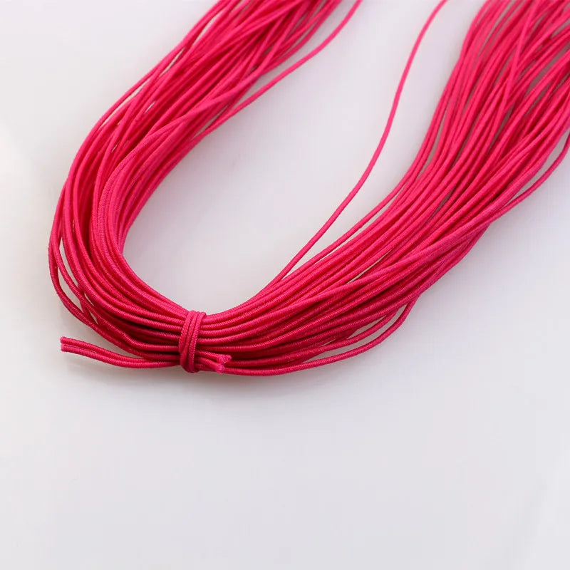 Braided Elastic Cord Stretch String Fabric Crafting Cords for Jewelry Making 23 Colors 1mm Thick  24M Length