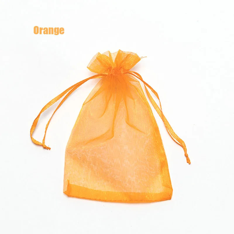Drawable Organza Jewelry Packaging 7x9 9x12cm 10x15 13x18cm  22 Colors 100 Pieces