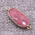 Double-hole Connector Amethyst Pendant, Perfect for DIY Bracelets, Necklaces, and Jewelry Making. New Natural Stone Multi-faceted Crystal Quartz Charm