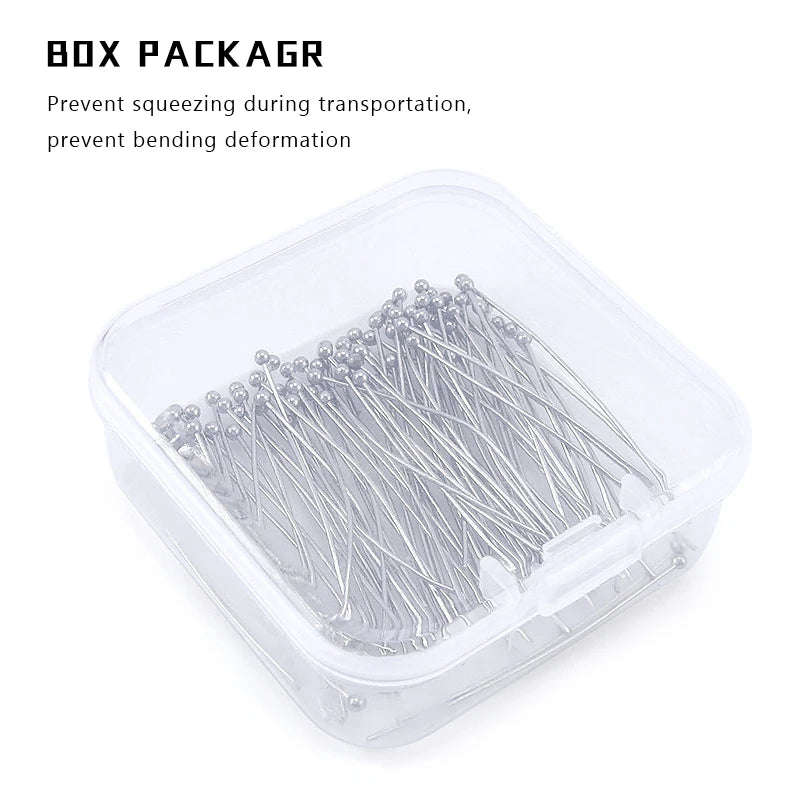 Stainless Steel Ball Head Pins Silver Gold Plated Eye Pins 50pcs/100pcs
