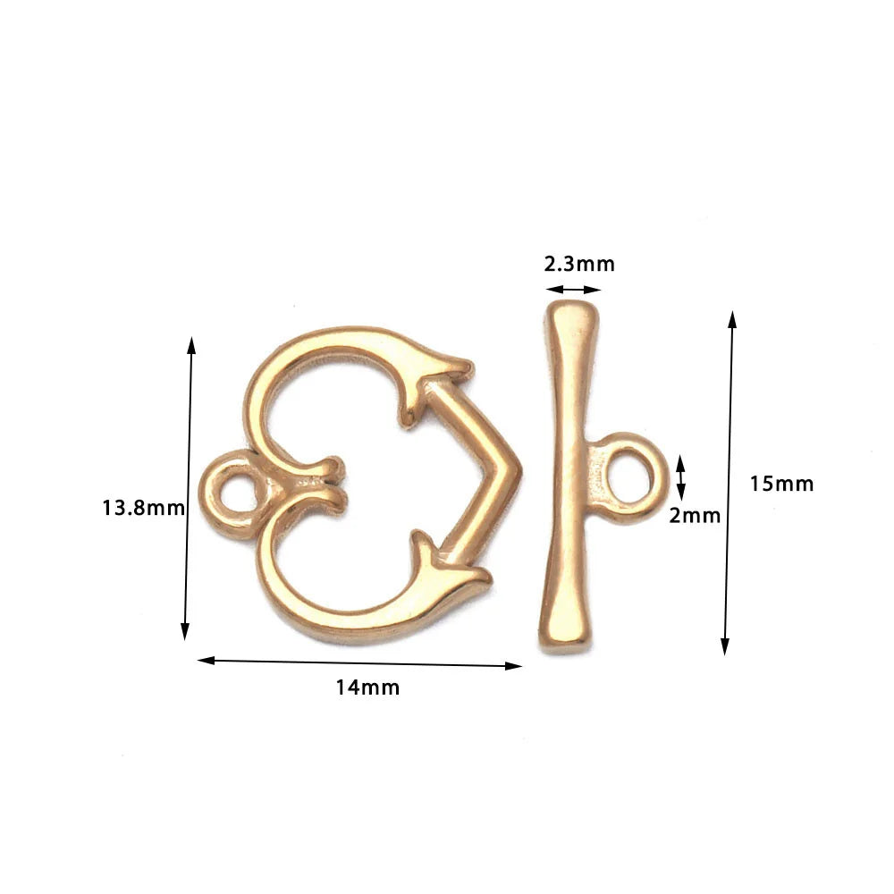 Stainless Steel Toggle Clasps 4 Sets