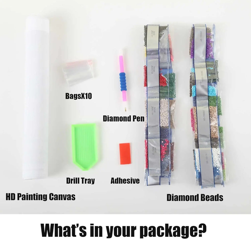 5D Diamond Painting Kit for Adults, Waterfall, Landscape Art, Round Drill