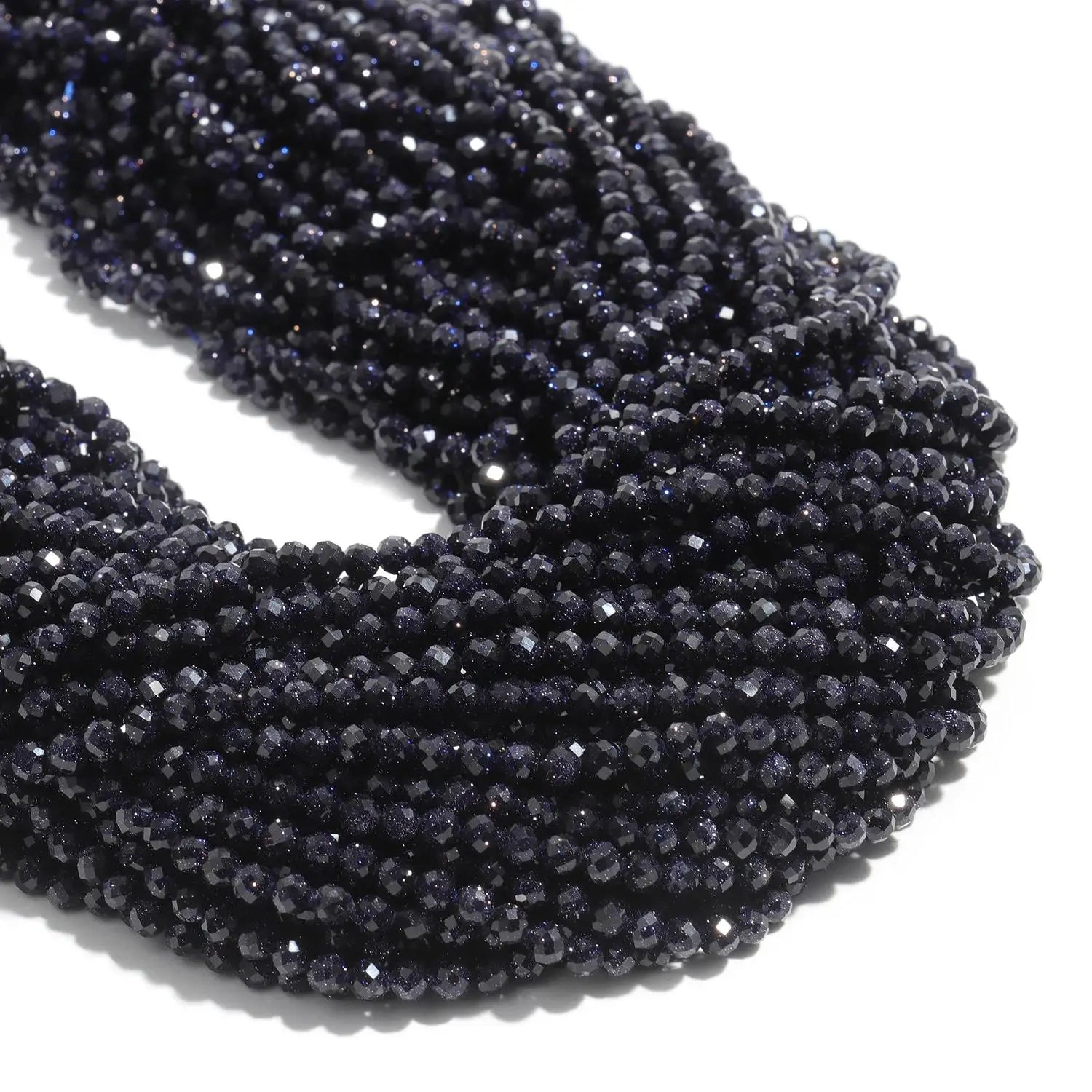 2, 3, 4mm Faceted Tiny Beads Natural Stone  Aquamarine Lapis Lazuli Tourmaline Amethyst  & More
 for Jewelry Making