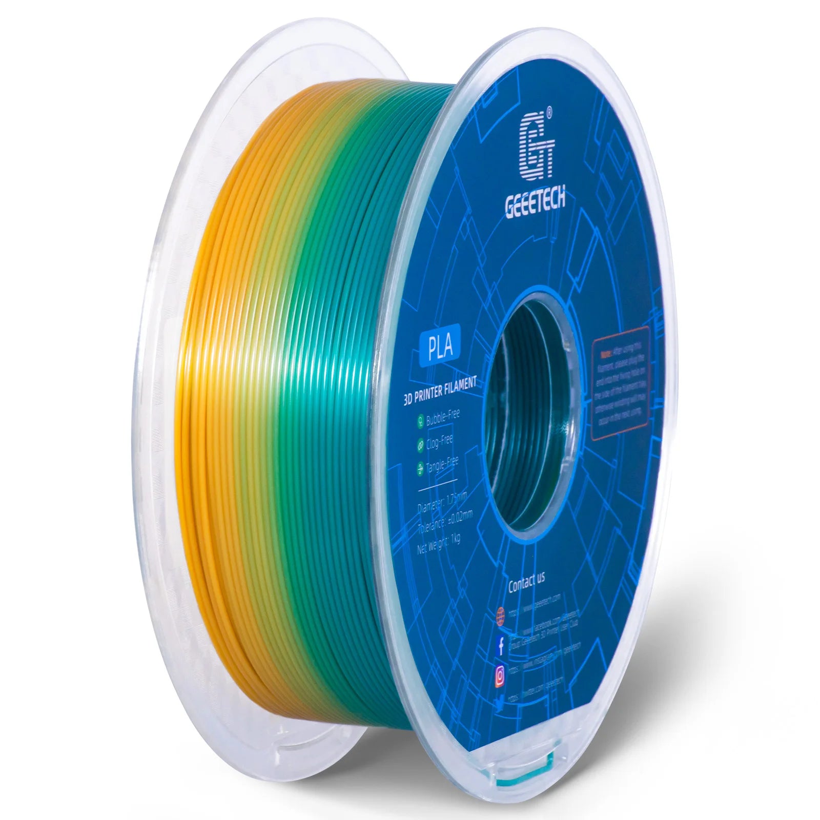 Geeetech 3d printer Filament PLA PETG Plastic 1kg 1.75mm,Tangle-Free,  wire materials, black, white, vacuum packaging