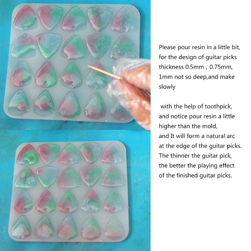 Guitar Pick Earrings  Pendant Keychain Resin Mold