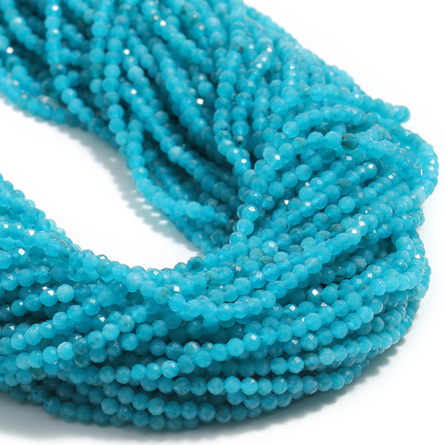 2, 3, 4mm Faceted Tiny Beads Natural Stone  Aquamarine Lapis Lazuli Tourmaline Amethyst  & More
 for Jewelry Making