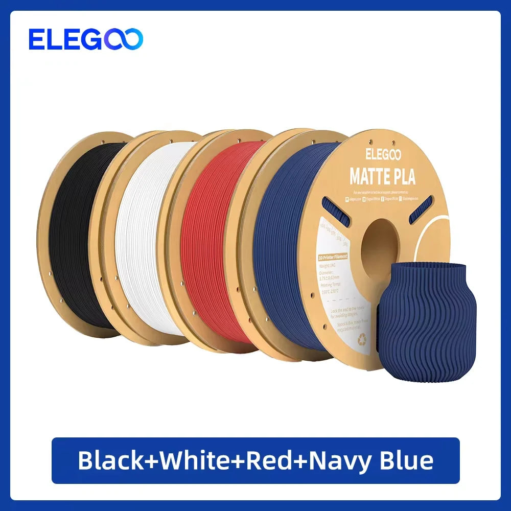 Matte Filament PLA 1KG for FDM 3D Printer PLA ELEGOO Dimensional Accuracy +/- 0.02mm