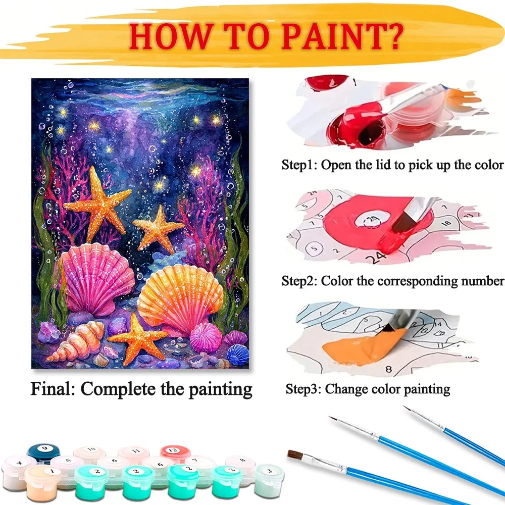 Underwater World  Paint By Numbers Kit