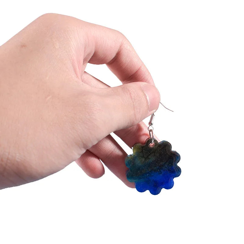 Silicone UV Epoxy Resin Mold Earring, Pendant,  Necklace Round, Heart  Keychain