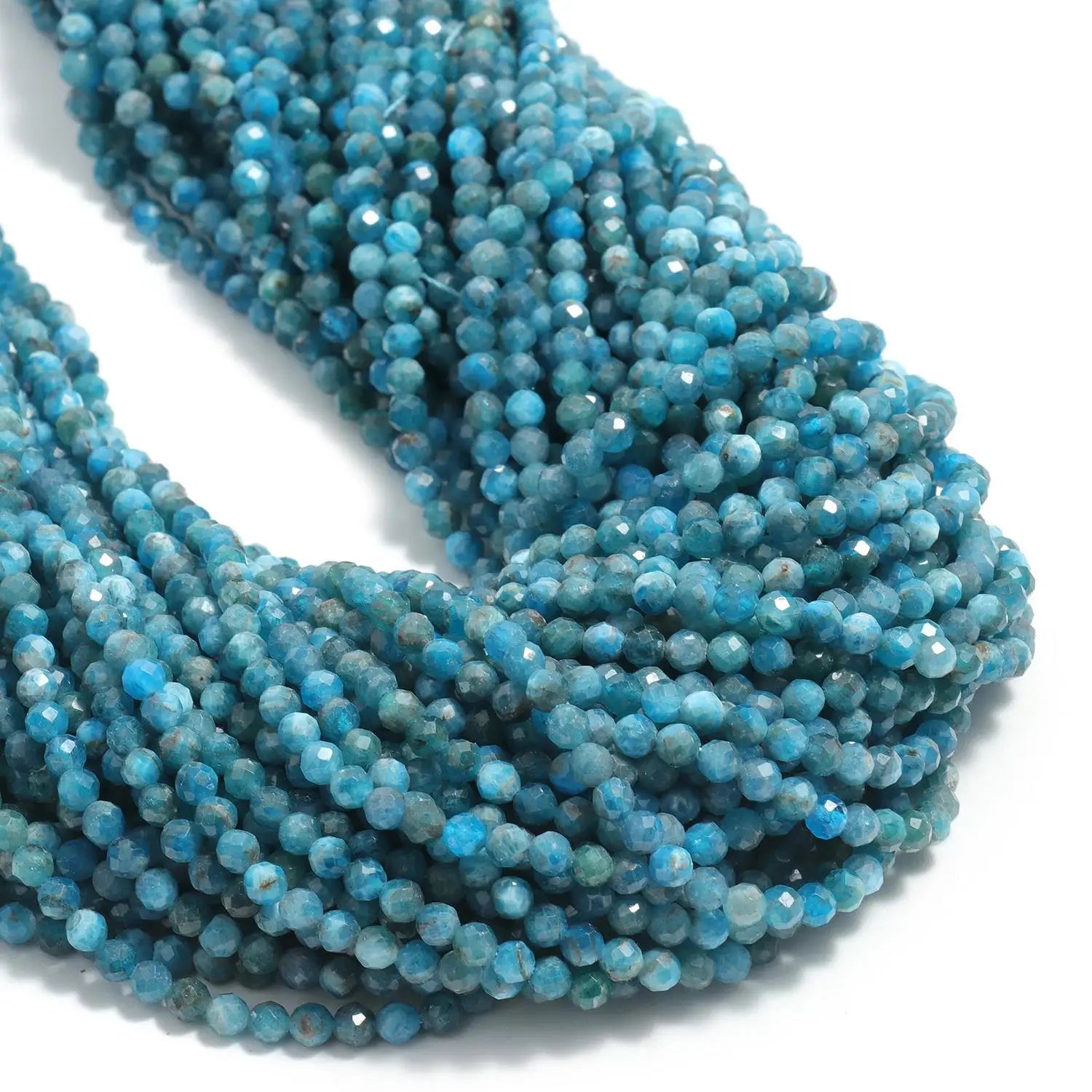 2, 3, 4mm Faceted Tiny Beads Natural Stone  Aquamarine Lapis Lazuli Tourmaline Amethyst  & More
 for Jewelry Making
