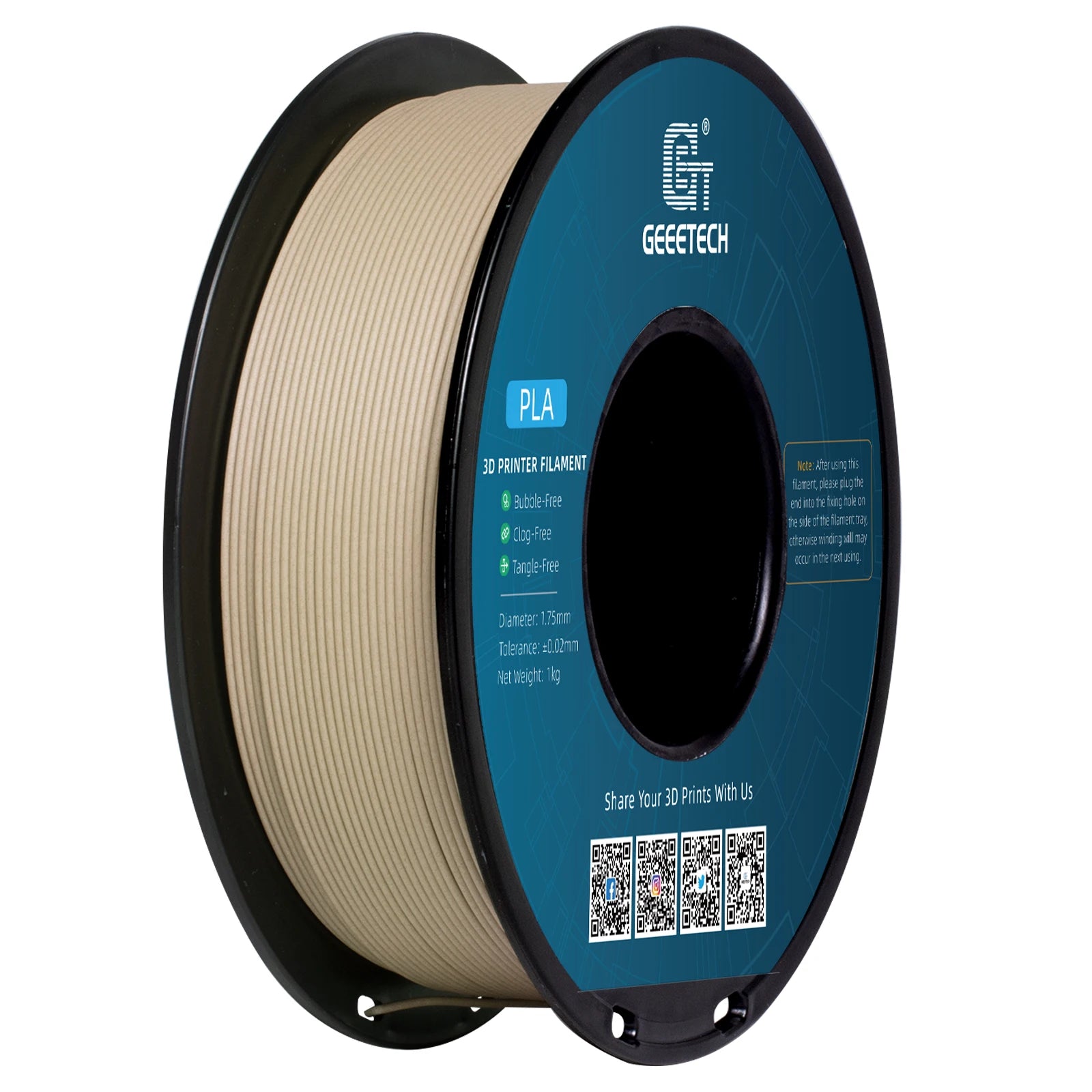 Geeetech 3d printer Filament PLA PETG Plastic 1kg 1.75mm,Tangle-Free,  wire materials, black, white, vacuum packaging