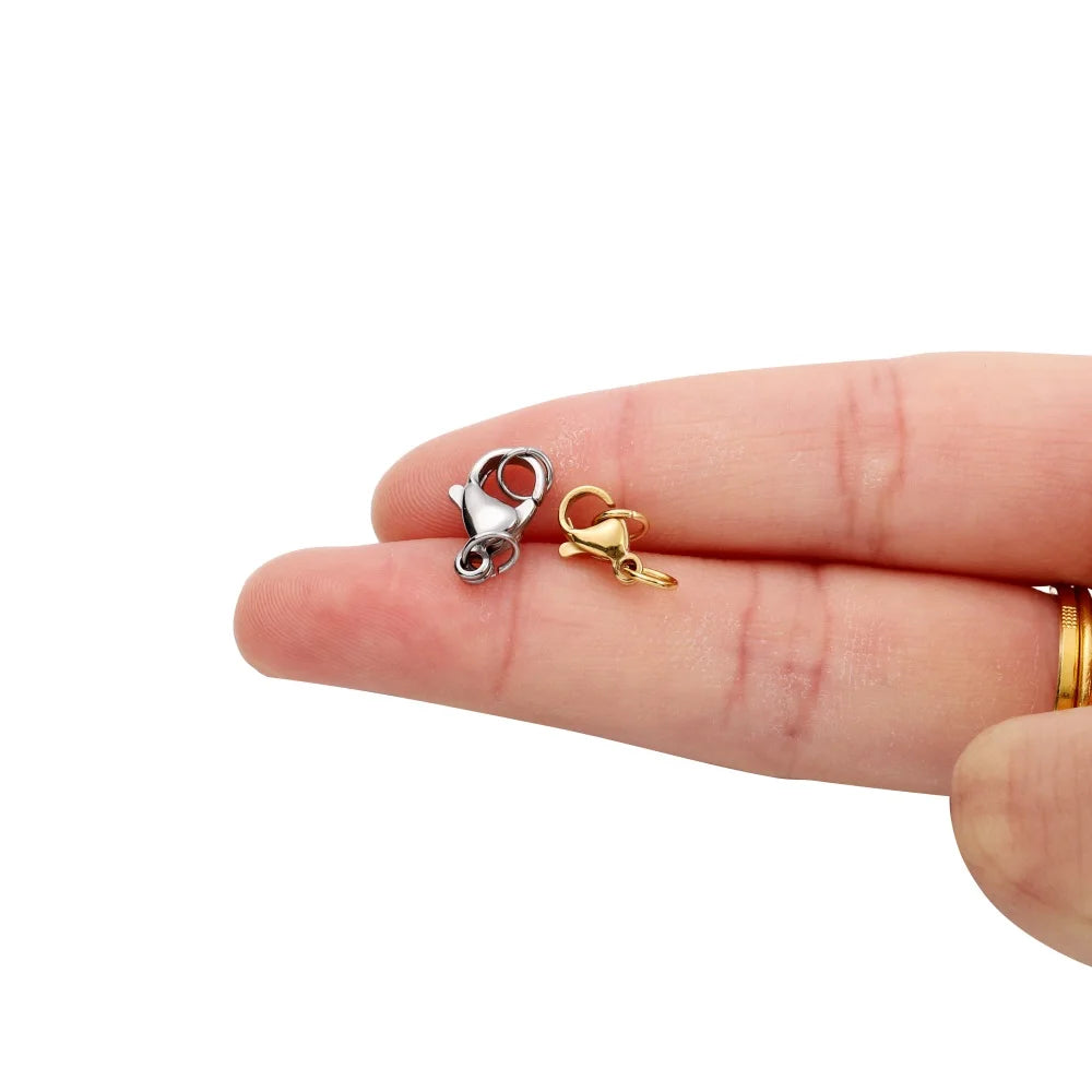 Stainless Steel Lobster Claw Clasps Jump Rings For  Necklaces Bracelets Jewelry Findings Making Supplies 30Pcs