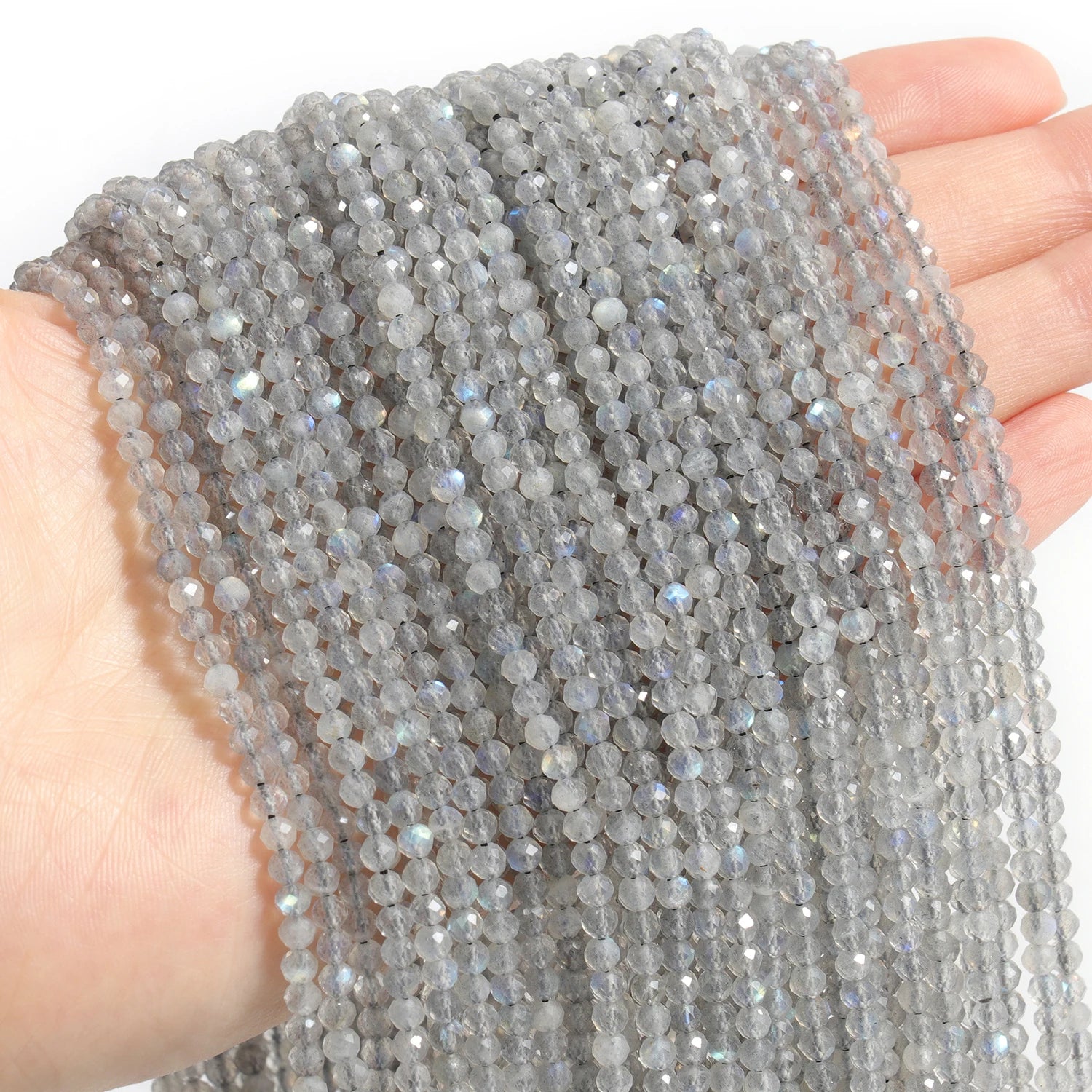 Faceted Natural Stone Beads  Amazonite Aquamarine Opal Labradorite & More For Jewelry Making 2 3 4mm