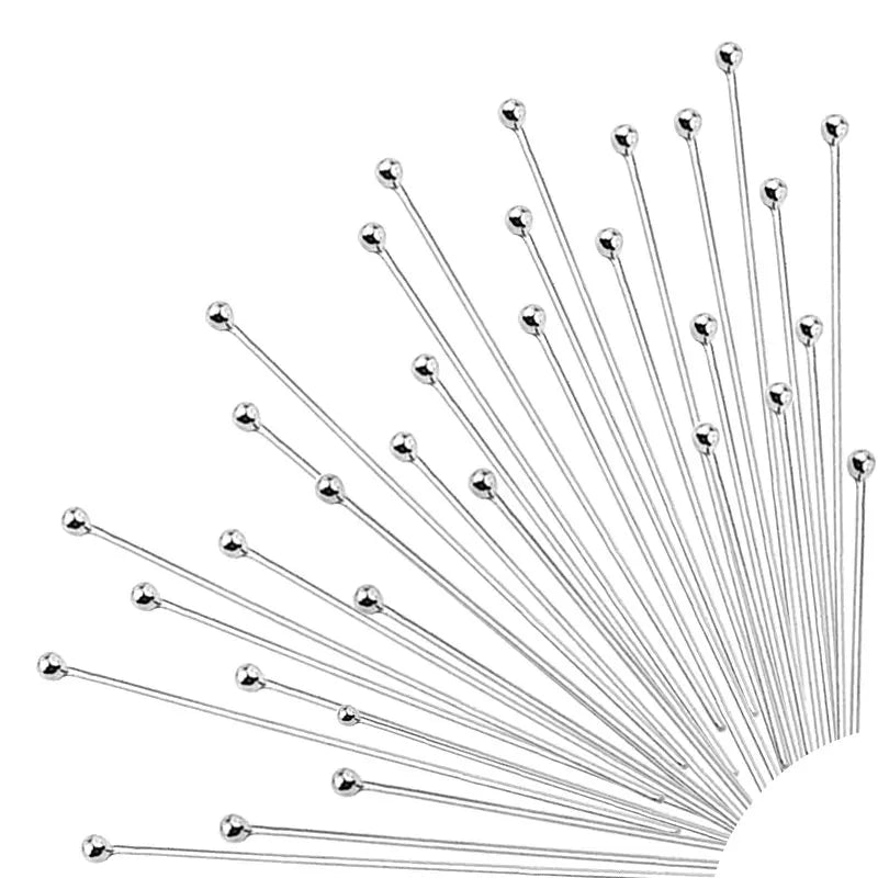 Stainless Steel Ball Head Pins Silver Gold Plated Eye Pins 50pcs/100pcs