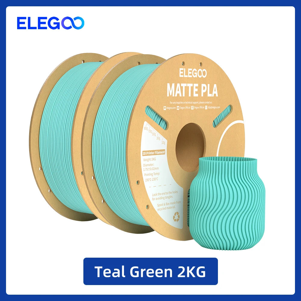 Matte Filament PLA 1KG for FDM 3D Printer PLA ELEGOO Dimensional Accuracy +/- 0.02mm